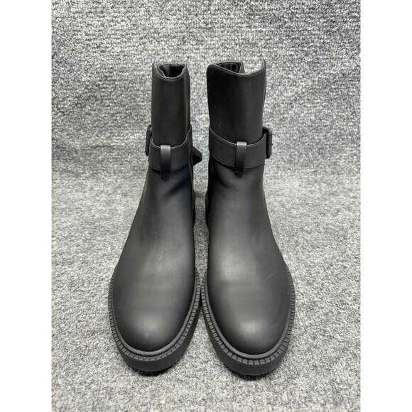 Vince Kaelyn Pull On Leather Waterproof Moto Ankle Boots Black 9.5 - Picture 2 of 6